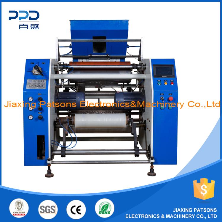 Fully Automatic Pre Stretch Film Rewinding Machine With Hemmed Edge PPD APRW600 Automatic